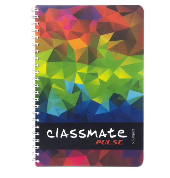Classmate Pulse Regular Notebook Single Line 160 Pages (Multicolor